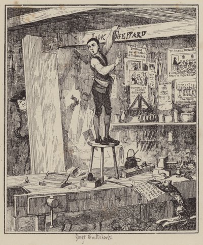 Ilustracja do Jacka Shepparda (grafika) autorstwa George (after) Cruikshank