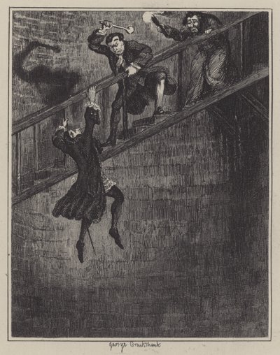 Ilustracja do Jacka Shepparda (grafika) autorstwa George (after) Cruikshank