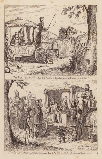 Kot w butach (grawerunek) autorstwa George (after) Cruikshank
