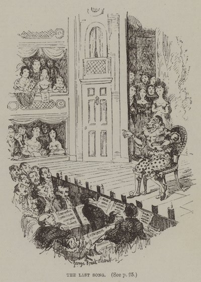Ostatnia piosenka (rycina) autorstwa George (after) Cruikshank