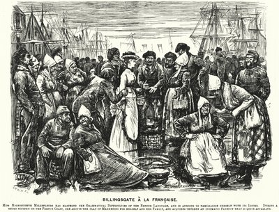 Kreskówka poncz: Billingsgate a la Francaise (grawerowanie) autorstwa George (after) Du Maurier