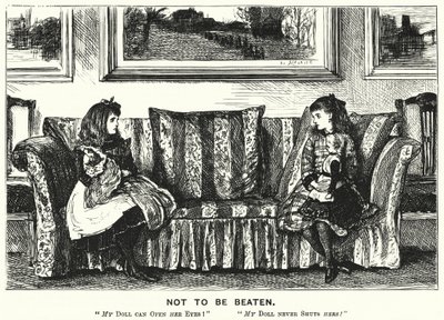 Punch cartoon: Not to Be Beaten (grawerunek) autorstwa George (after) Du Maurier