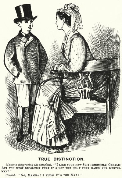 Punch cartoon: True Distinction (grawerunek) autorstwa George (after) Du Maurier