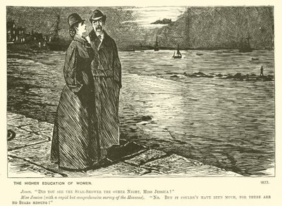 Szkolnictwo wyższe kobiet (grafika) autorstwa George (after) Du Maurier