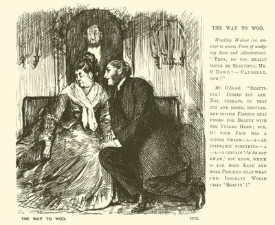Sposób na zaloty (grawerowanie) autorstwa George (after) Du Maurier