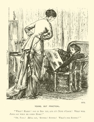 Młoda, ale praktyczna (grawerunek) autorstwa George (after) Du Maurier