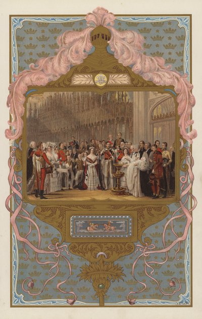 Chrzest przyszłego króla Edwarda VII (kolor lito) autorstwa George (after) Hayter