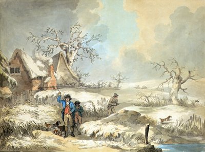 Strzelanie do bekasów, ryciny przez Thomasa Rowlandsona (1756-1827), wyd. J. Harris autorstwa George (after) Morland