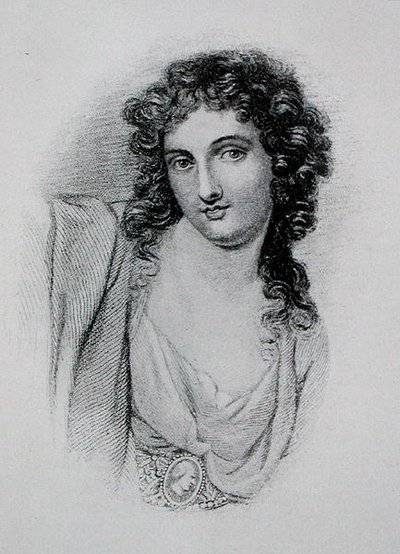 Lady Hamilton (c.1765-1815) (grawerowanie) autorstwa George (after) Romney
