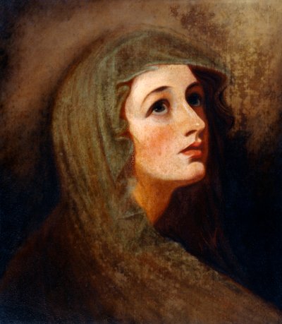 Lady Hamilton jako westalka (olej na płótnie) autorstwa George (after) Romney