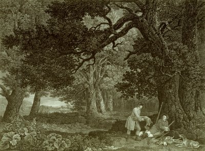 Odpoczynek po strzale, płyta 4 (rycina) autorstwa George (after) Stubbs