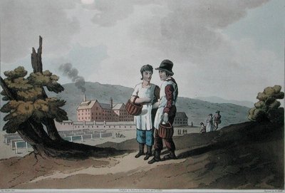 Dzieci fabryczne, z „Kostium Yorkshire” rytowane przez Roberta Havella (1769-1832) 1814 (kolor lito) autorstwa George (after) Walker