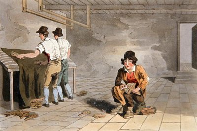 Preemer boy, z "Kostium Yorkshire" rytowanego przez Roberta Havella (1769-1832) 1814 (kolor lito) autorstwa George (after) Walker