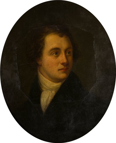 Portret nieznanego dżentelmena, ok. 1807-19 (olej na miedzi) autorstwa George (attr.to) Harlow