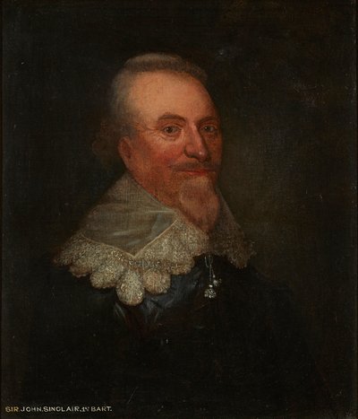 Sir John Sinclair (olej na płótnie) autorstwa George (circle of) Jamesone