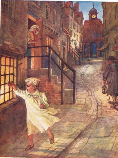 Wee Willie Winkie, ilustracja z „Śpiewnika obrazkowego”, 1910 autorstwa George, 9th Earl of Carlisle Howard