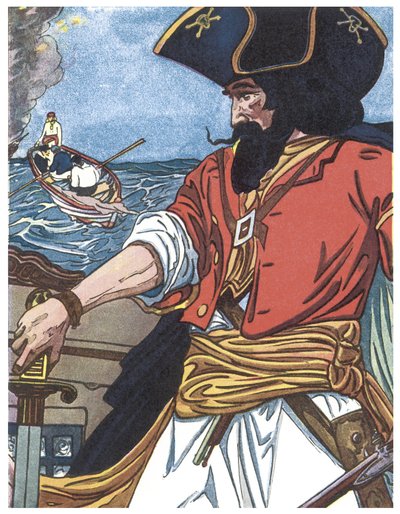 Portret pirata Ilustracja z „Księgi piratów chłopców” George