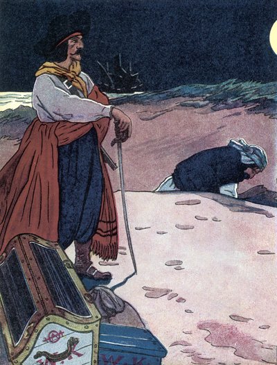 Skarb jest zakopany Ilustracja z „Księgi piratów chłopców”” George