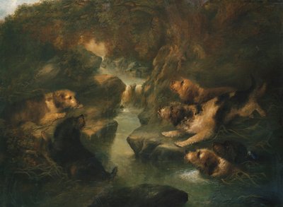 Polowanie na wydry, 1867 autorstwa George Armfield