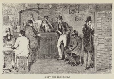 Nowy Jork Drink Bar autorstwa George Augustus Sala