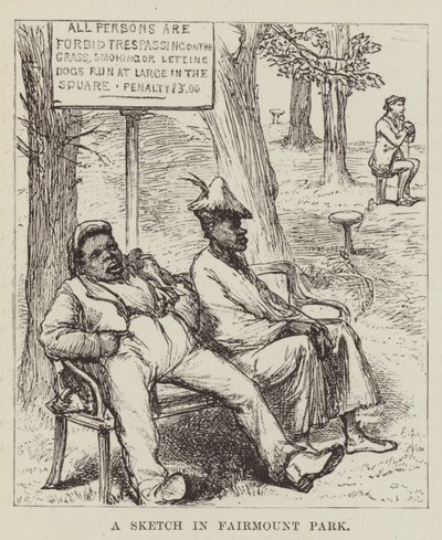 Szkic w Fairmount Park autorstwa George Augustus Sala