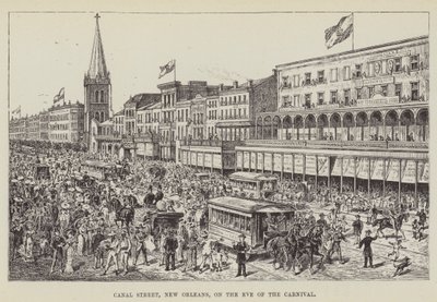 Canal Street, Nowy Orlean, w przeddzień karnawału autorstwa George Augustus Sala