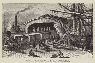 Central Pacific Wharf, San Francisco autorstwa George Augustus Sala