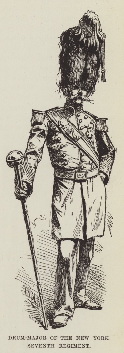 Drum-Major Siódmego Pułku Nowojorskiego autorstwa George Augustus Sala