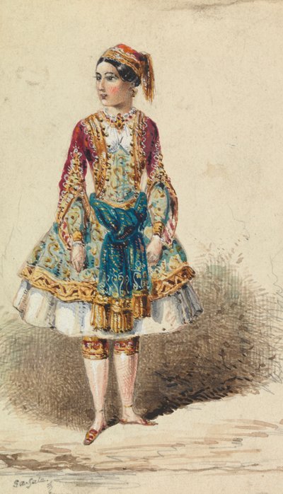 Dziewczyna w stroju bliskowschodnim autorstwa George Augustus Sala