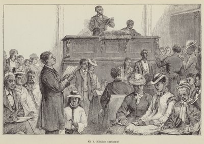 W czarnym kościele (grawerunek) autorstwa George Augustus Sala