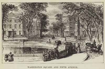 Plac Waszyngtona i Piąta Aleja autorstwa George Augustus Sala