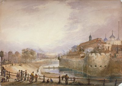 Tower of London, ok. 1840 autorstwa George B Campion