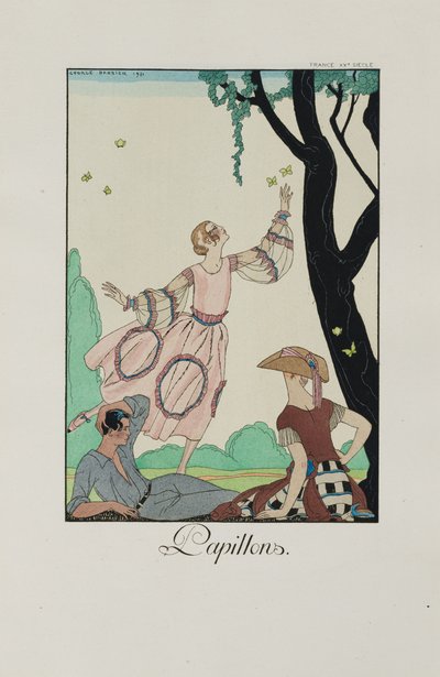 Falbanki i falbanki: Motyle, 1921. autorstwa George Barbier