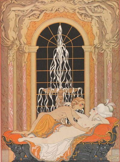 Ilustracja do powieści epistolarnej Dangerous Liaisons Dangerous Liaisons, 1934. autorstwa George Barbier