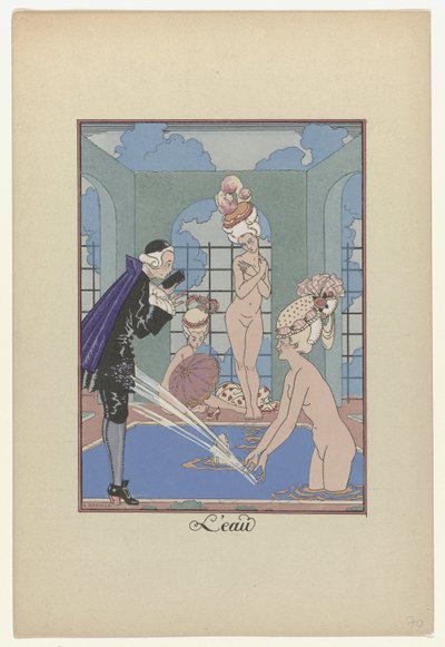 Girlanda miesięcy, 1917-1920: Woda autorstwa George Barbier