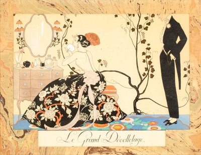 Le Grand Décolletage z Le Bonheur du Jour lub Les Graces à la Mode, 1924. autorstwa George Barbier