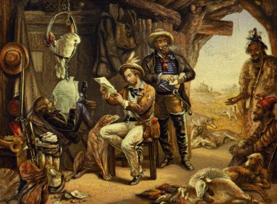 Australia: Wiadomości z domu (druk) autorstwa George Baxter
