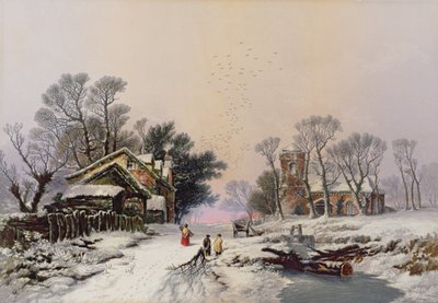 Zima (druk) (patrz również 46506) autorstwa George Baxter