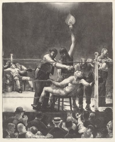 Między rundami, mały, drugi kamień autorstwa George Bellows