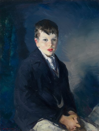Chłopiec w niebieskim płaszczu autorstwa George Bellows