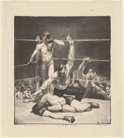 „Counted Out”, pierwszy kamień autorstwa George Bellows