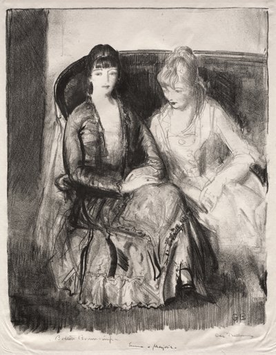 Emma i Marjorie na sofie autorstwa George Bellows