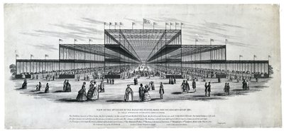 Widok wnętrza budynku w Hyde Parku na wystawę w 1851 r. Ostatecznie zatwierdzony przez komisarzy Jej Królewskiej Mości autorstwa George Berger