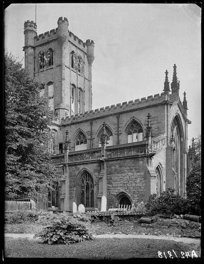 Kościół św. Jana Chrzciciela, Fleet Street, Bablake, Coventry, 1941 r. autorstwa George Bernard Mason