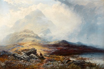 Grampian Hills Storm Clearing Off (olej na płótnie) autorstwa George Blackie Sticks