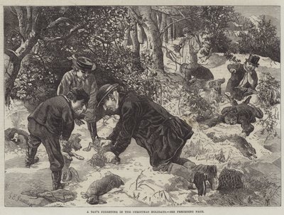 Dzień fretek w Święta Bożego Narodzenia autorstwa George Bouverie Goddard