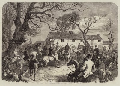 Książę Walii na spotkaniu Burton Hounds, Green Man, Lincoln Heath autorstwa George Bouverie Goddard