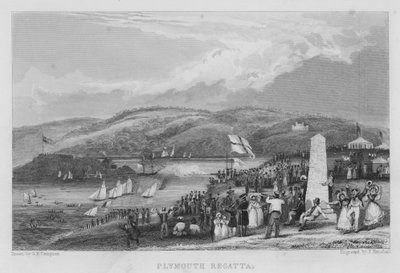 Regaty Plymouth (grawerowanie) autorstwa George Bryant Campion