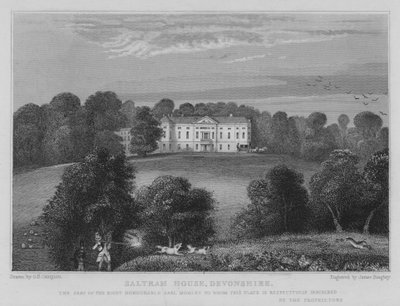 Saltram House, Devonshire (grawerowanie) autorstwa George Bryant Campion
