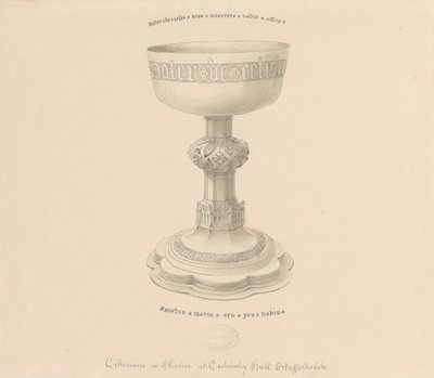 Teddesley Park - Kielich: rysunek piórkiem, nd [?XIX w.] (rysunek) autorstwa George Buckler